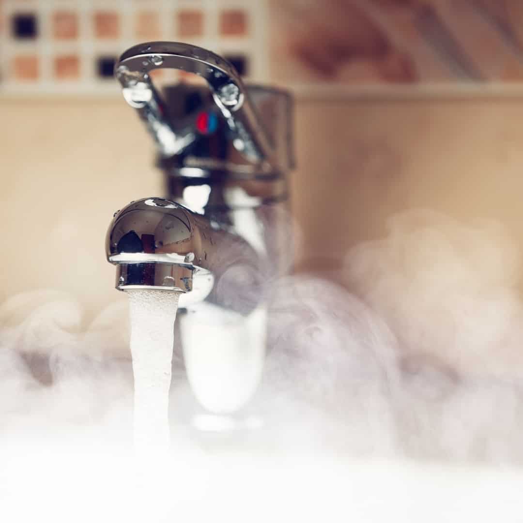 Hot Water Faucet With Steam