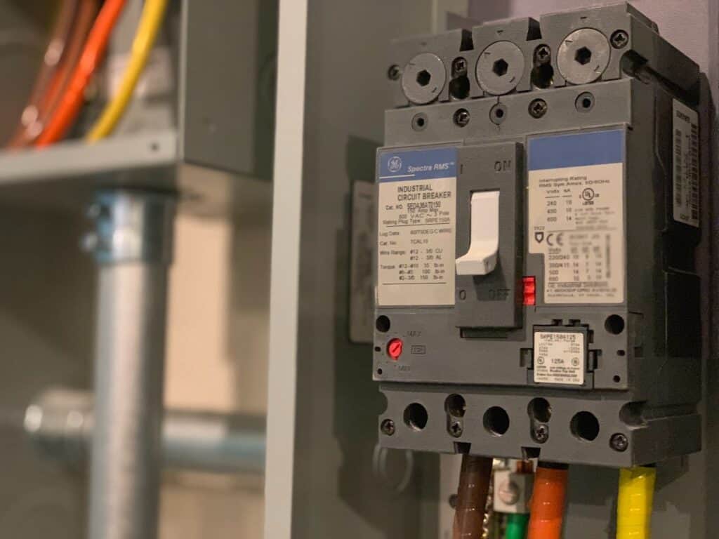 typical circuit breaker in an American home