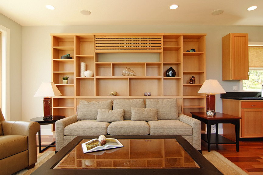 mini-split concealed in a built-in wall unit